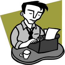 reporter on typewriter clipart.png