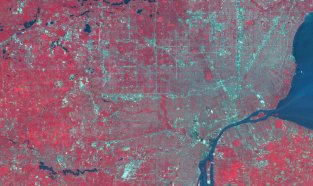 Detroit Michigan LANDSAT